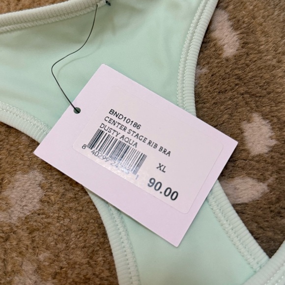 Bandier light green NWT Center Stage Rib Bra women’s size XL - Picture 6 of 7